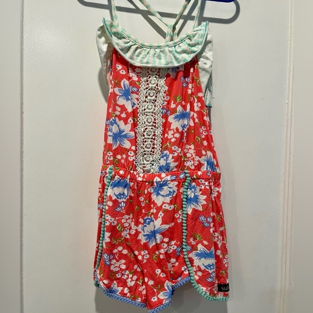 Matilda Jane Floral Romper Jumper Jumpsuit Size 6